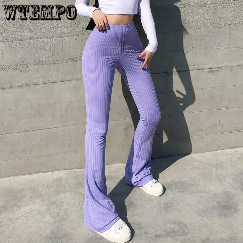 Однотонные популярные женские брюки Y2K, эстетичная модная уличная одежда, женская одежда, тонкие, с высокой талией, сексуальные длинные расклешенные колготки
