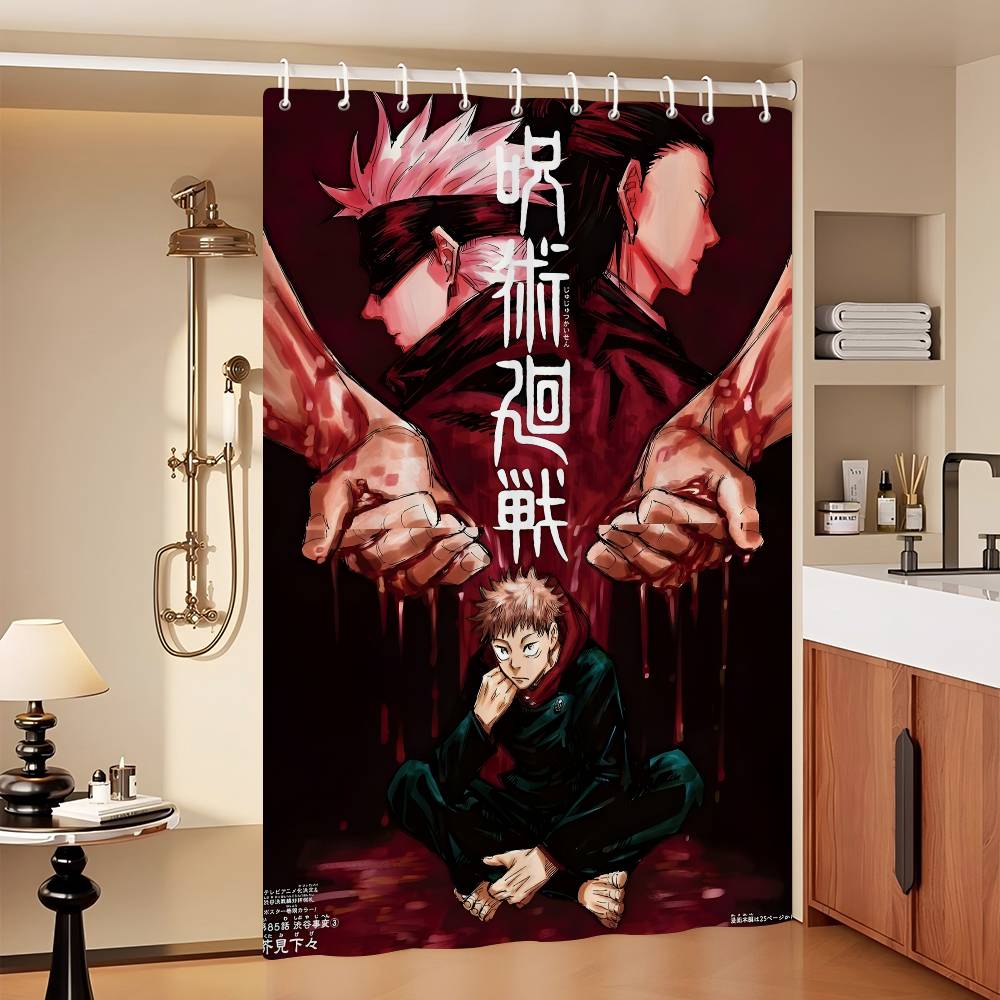 J-Джудзюцуэс Япония Аниме К-Кайсенес Водонепроницаемая Ткань Шторка для душа Украшение для ванной комнаты Шторка для дома Шторка для душа
