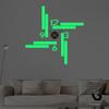 Personalized Luminous Diy Wall Clock, Entrance and Study Art Clock, Non-drilling Clock, Nordic Silent 3D Wall Sticker Clock