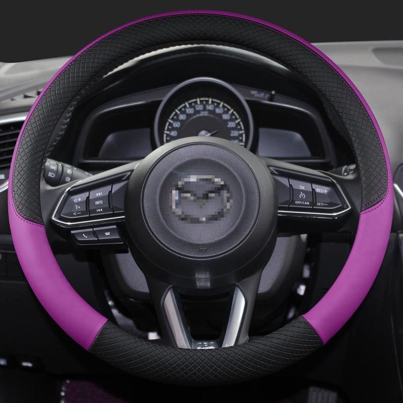 Чехол на руль DERMAY из ПУ кожи для спортивного автомобиля Mazda CX-3 CX-4 CX-5 CX-7 CX-9 Противоскользящий Funda Volante Автоаксессуары