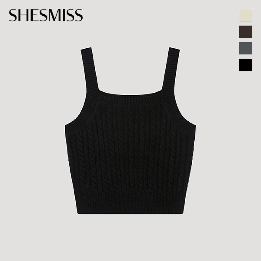 She S miSS Cable Square Neck Knit veSt SSkvto42580