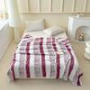 Полосатое одеяло для дома, студенческого общежития, удобное покрывало, для офисного кондиционирования, мягкое флисовое одеяло, теплое уютное одеяло, подходит для всех сезонов