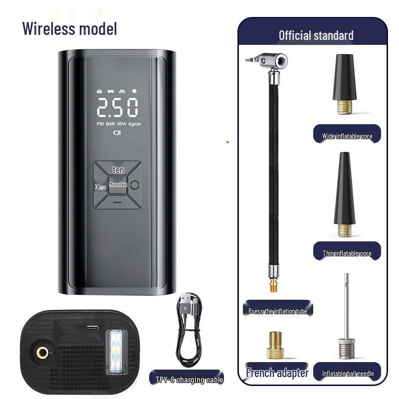 Беспроводной цифровой автомобильный насос высокой мощности с дисплеем