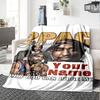 2pac Customize Text Blanket Gift Personalized Blanket Ultra-Soft Perfect for Seaside Sofa Bed Livingroom All-Season Use