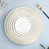 Elegant Gold Rim Ceramic Dinner Plate