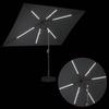 Garden Umbrella with LED Lights and Base 200 x 300 cm