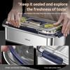Food Storage Containers with Lids Airtight Food Grade 316 Stainless Steel Large Capacity Leakproof