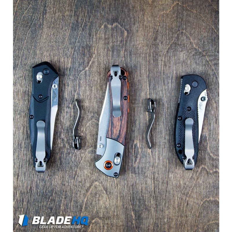 Pocket Knife Clip Stainless Steel Black Deep Carry Back Clip for Griptilian Folding Pocket Knife DIY Accessories Parts