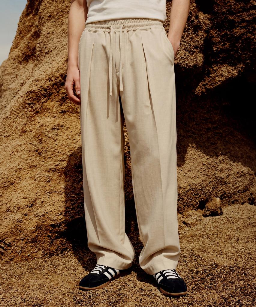 WV PROJECT Feather Coolen Band Slacks Beige Jjlp7861