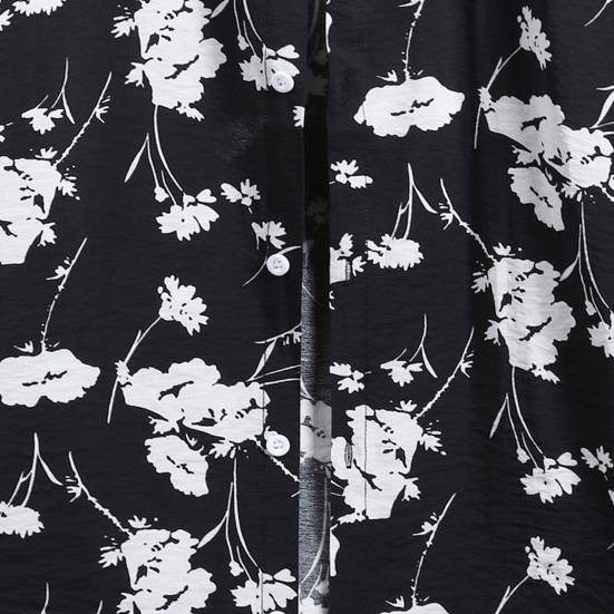 Men Shirt Contrast Color Soft Turn-down Collar Short Sleeve Summer Top for Vacation