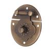 Round EmNaBossing Copper Hasp Retro Wooden Box Lock Clasp Decorative Hasps for Wedding Card Boxes Wine Boxes