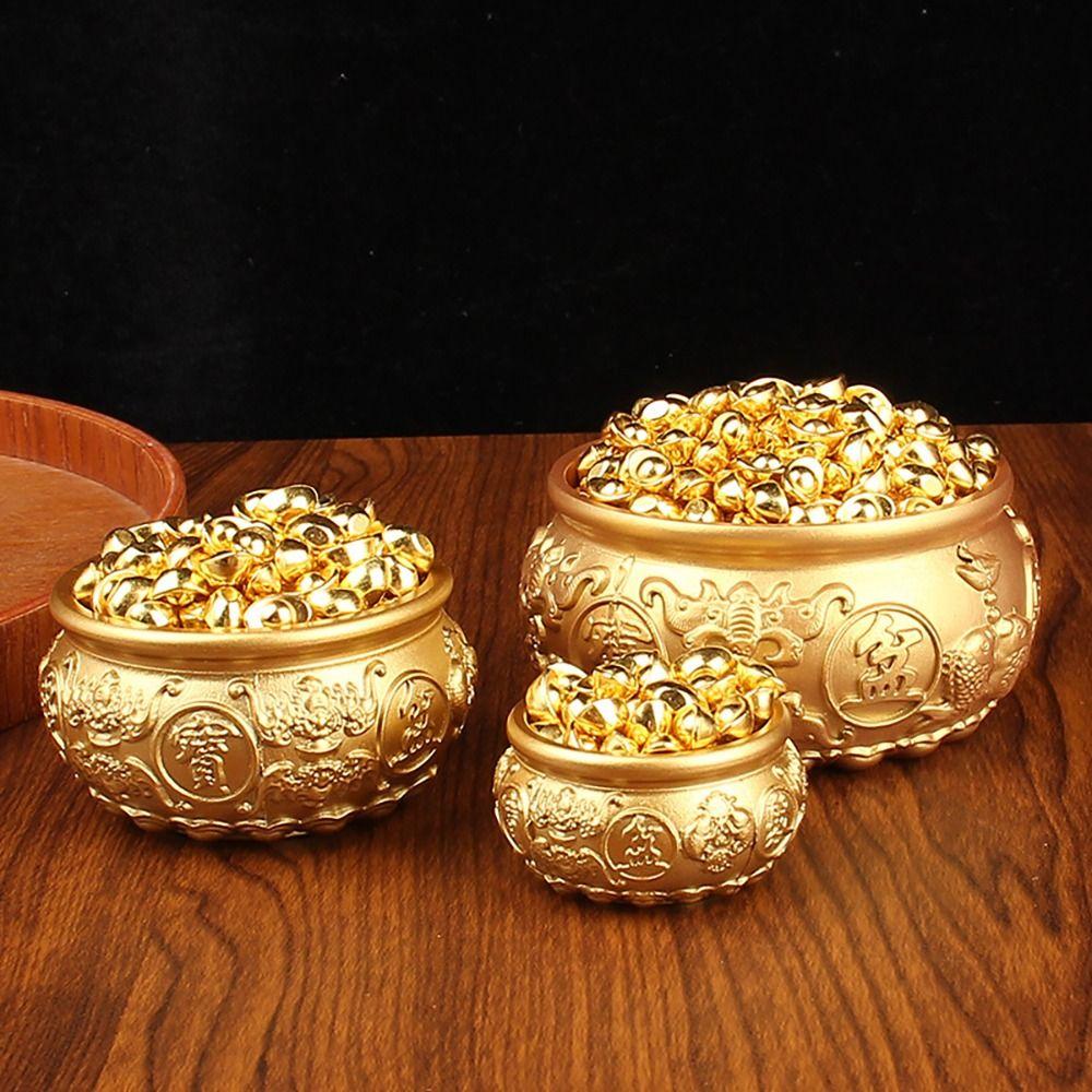 1Pcs Attract Wealth Brass Cornucopia Fortunate Desktop Small Ornament Treasure Bowls Home Decor