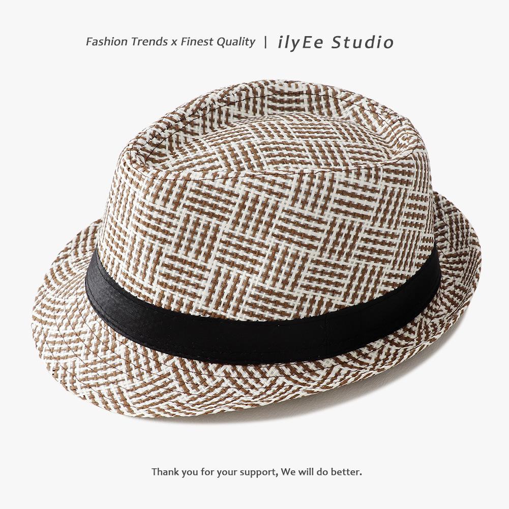 Мужская и женская летняя соломенная федора - Панама для пляжа с защитой от солнца