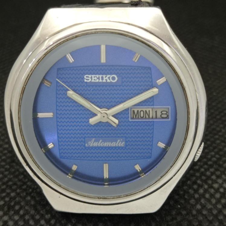 USED VINTAGE SEIKO 5 AUTOMATIC 7009A JAPAN MENS D/D BLUE WATCH 604-a314010-9 SKU604-a314010