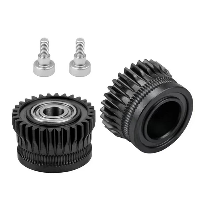 2pcs/lot CR K1C K1 Gear All Metal Filament Drive Gear for Creality K1 Max Extruder Nickel Plated DLC Coating High Hardness Wear