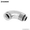 Barrow Rotatable Adapter Snake Fitting 2-3-4 90 180 Degree Multi-Angle Shape, 360 D (M-FG1/4'') For Computer Water Cooling