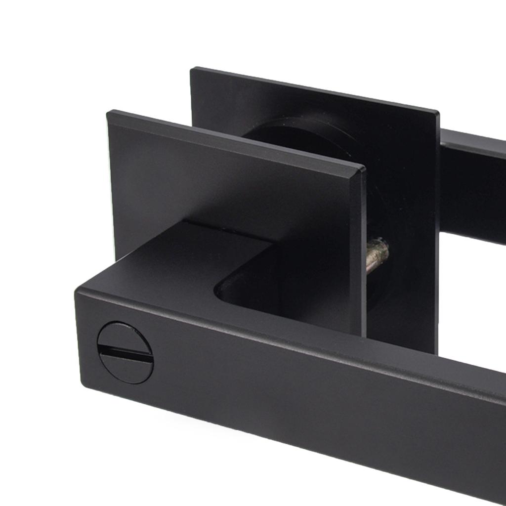 Комплект модернизированных дверных ручек и замка-засова для входной двери, черная ручка, одинаковые ключи, коррозионностойкий замок для наружного использования