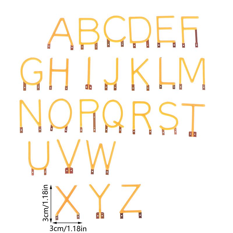 Английская буква нить накаливания COB светодиодная нить накаливания DC3V свеча Эдисона желтые диоды свет для вечеринки декоративные аксессуары DIY