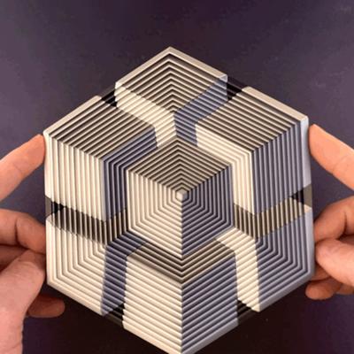 Шестиугольник Иллюзия Вращения Игрушка Тревога Снятие Стресса 3D Печатный Шестиугольник Фиджет Игрушка Взрослые Портативная Дорожная Шестиугольная Игрушка-Декомпрессор