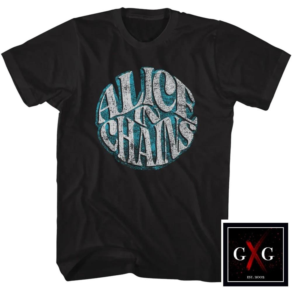 ALICE IN CHAINS cd lgo CIRCLE TEXT Official SHIRT LRG New dog dirt rainier fog Unisex T-Shirt