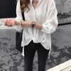 Свободная женская рубашка из шифона с длинным рукавом, весна-осень 2025 г.