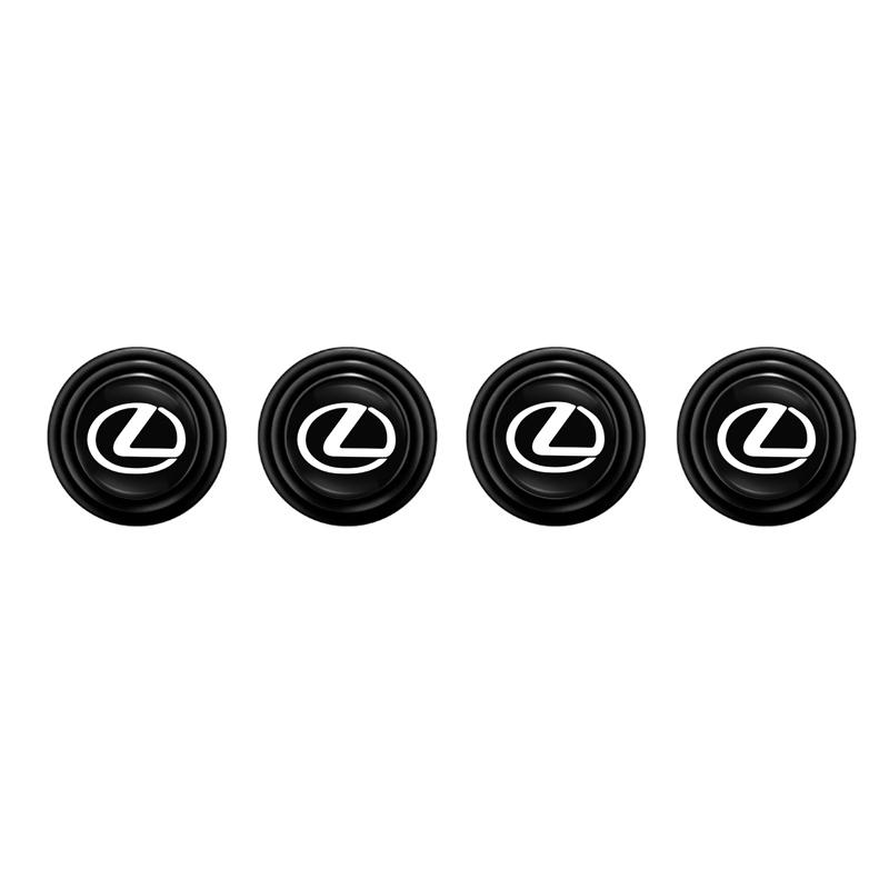 NOIS8 Car Door Shockproof Gasket Shock Absorbing Buffer Pad Sticker Tire Valve Cap For Lexus F Sport ES LM GS IS NX RX LX IS250 IS430