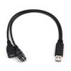 USB-удлинитель-разветвитель Y-типа, шнур-адаптер USB Male на 2 USB Female для одновременной зарядки и передачи данных на несколько устройств (2 в 1)
