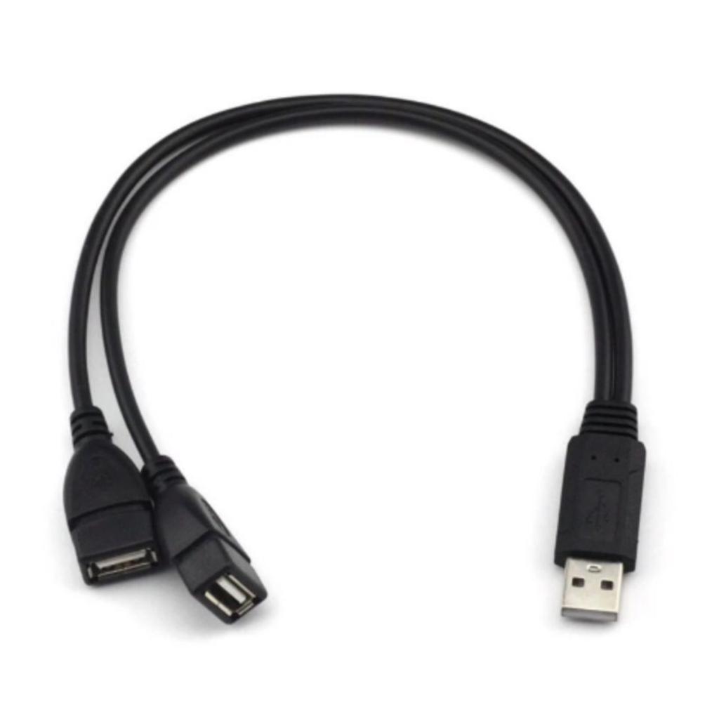 USB-удлинитель-разветвитель Y-типа, шнур-адаптер USB Male на 2 USB Female для одновременной зарядки и передачи данных на несколько устройств (2 в 1)
