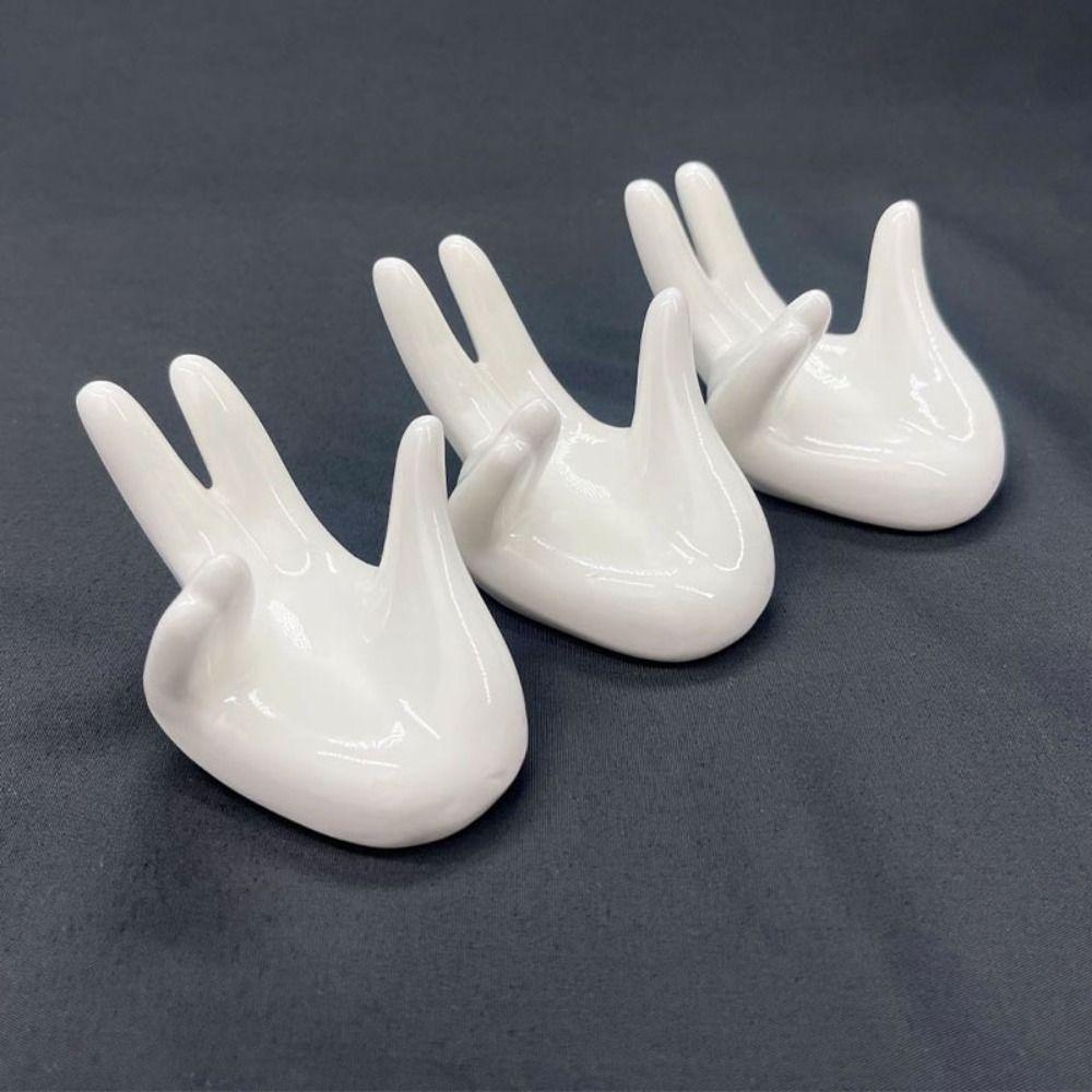 Soild Color Ceramic Crystal Ball Base Rhinestone Support Buddha Hand Sphere Holder Photography Props Sphere Display Stand