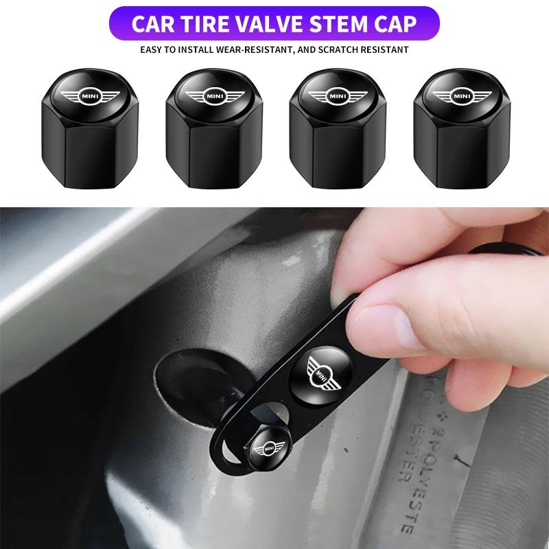 Car Accessories Metal Wheel Tire Valve Caps With Wrench Keychain For MINI Cooper JCW WORKS R55 R56 F55 F56 R57 R58 R59 R60 hvmqy88
