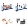 Realistic Plastic Farm Scene Decoration Set With Saddle Barn Pavilion Trough And Fence Models