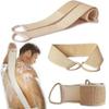 Natural Loofah Exfoliating Back Strap Bath Shower Body Scrubber Bath Brush Strap Personal Cleaning Tool ZPG
