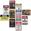 Warning Metal Poster Monitoring Warning Tin Signs Poster Security Warning Labels Attention Caution Sticker Mark Beware of Dog