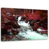 Canvas Print Mountain Stream Forest Red