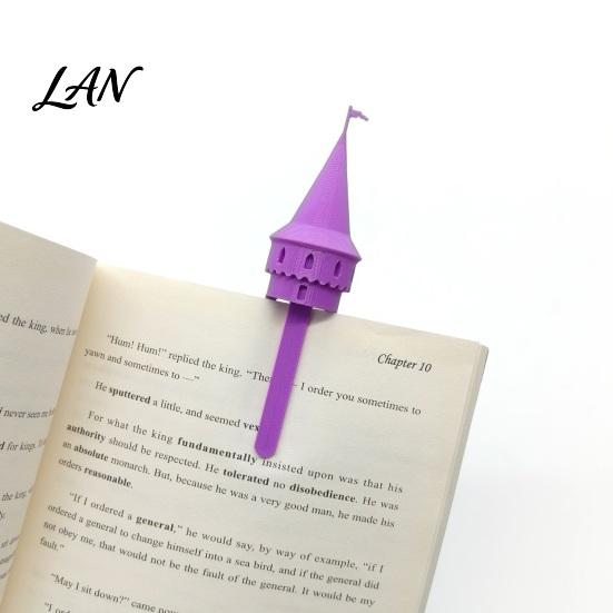 Прочная закладка для страниц 3D-печатный замок Скрепка-закладка для книг для женщин, Закладка в виде милого замка, Бумажные скрепки-закладки, Для любителей аксессуаров для чтения, Студентов,