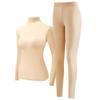 Женский бесшовный комплект термобелья - высокоэластичный, с гиалуроновой кислотой, высоким воротником и длинными рукавами