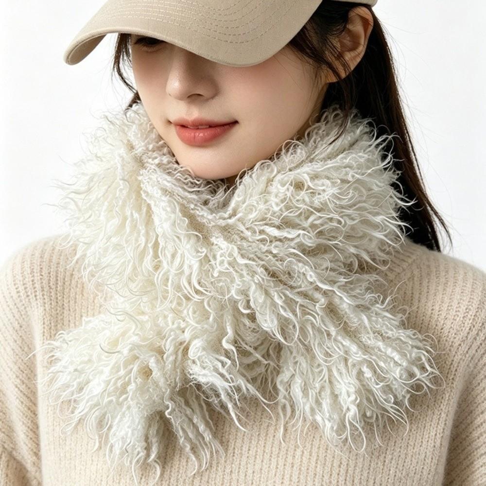 Solid Color Imitation Wool Scarf Windproof Winter Scarf Soft Women's Scarf Winter