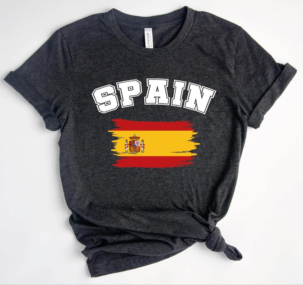 Spain 2026 Soccer Bull Shirt Spanish Football Fan Graphic Tee E-833
