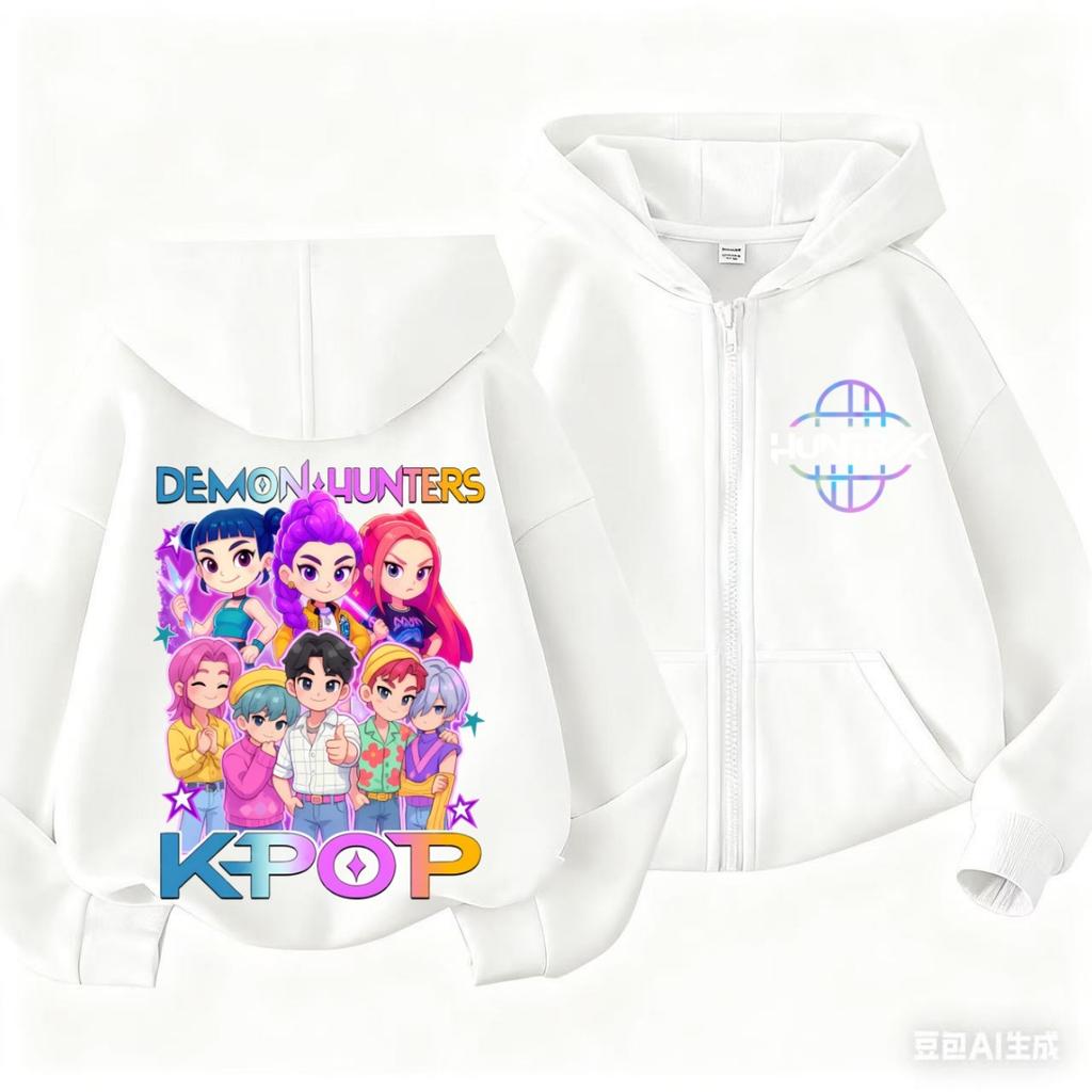 Fan Gift Hoodie Children's Hoodie Manga Kpop Monster Hunter Children's Zipper Hoodie Cute Tiger Party Hoodie Boys and Girls Top