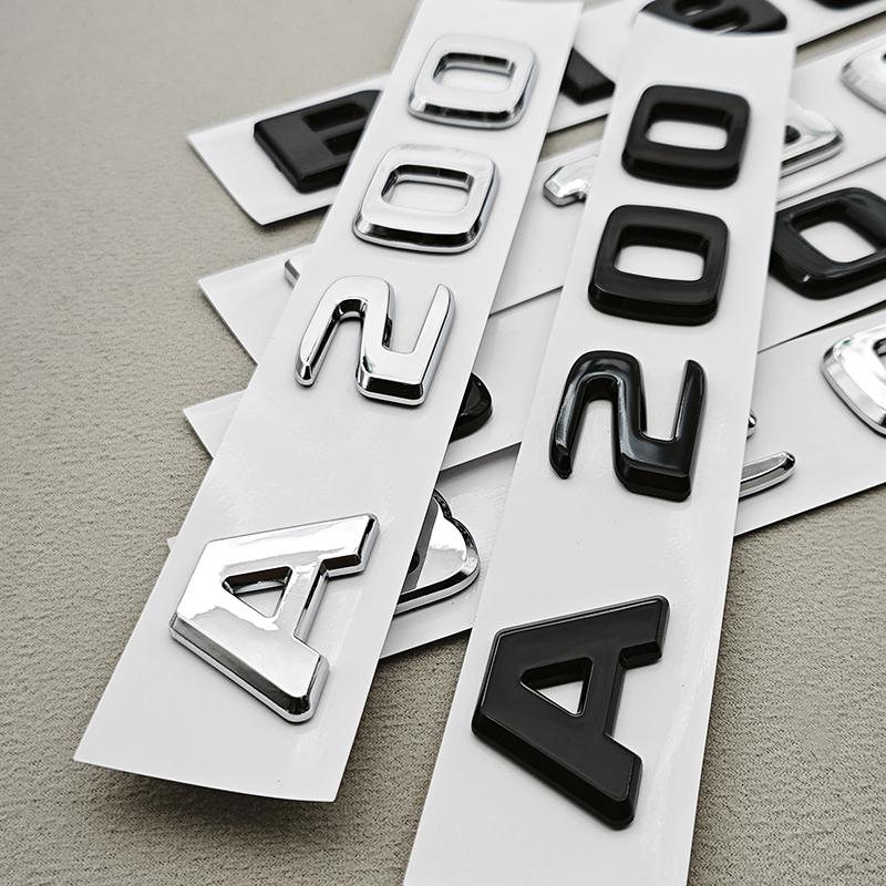3D ABS A180 A200 B180 B200 Logo Emblem Letters Sticker Car Trunk Badge For Mercedes Benz Auto Accessories BD1