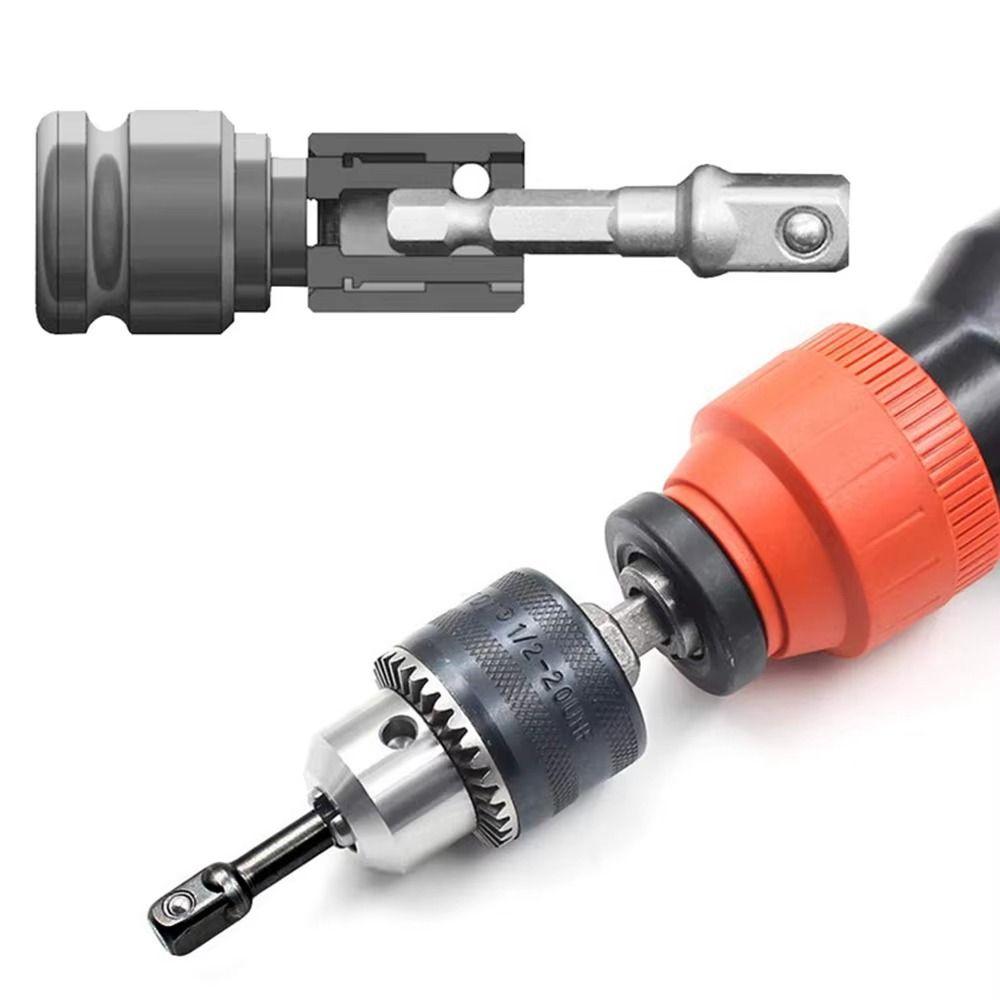 3Pcs/Set 1/4" 3/8" 1/2" Hex Shank Impact Drill Socket Adapter  Electric Tool Accessory