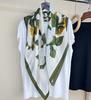Classic White Rose Elegant Simple White Sunscreen Silk Mulberry Silk Silk Scarf Versatile Scarf Shawl Scarf Dual Purpose