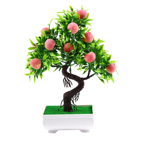 1Pc Artificial Flower Fruit Tree Miniascape Restaurant Home Table Bonsai Decor