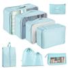 Набор для хранения в путешествиях из семи предметов: Косметичка, Органайзер для одежды, нижнего белья и Складной подпакет