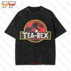 Tea-Rex I Tyrannosaurus Teafun Rex Dinosaur Dinosaurs Vintage Oversized T-Shirt GFLJ