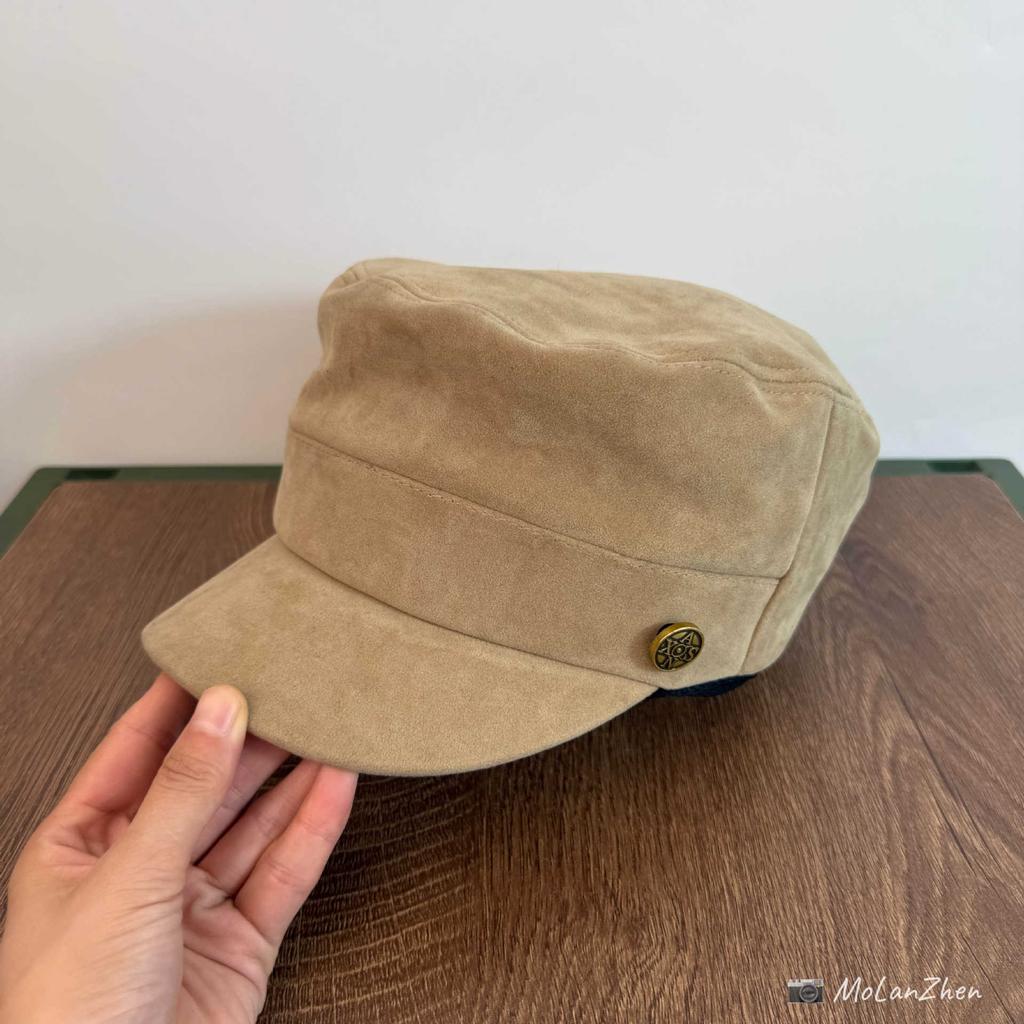 Корейская замшевая бархатная плоская верхушка жокейская шляпа осенне-зимняя темпераментная ретро-кепка литературная и универсальная британский стиль кепка-газетчик