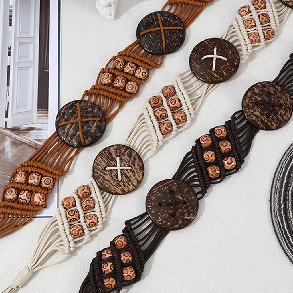 Пояс-веревка в стиле Майяр Эстетичный Взрослый Богема Кисточки Поясной ремень Украшение талии Подросток Девочка Дорожные Аксессуары для одежды