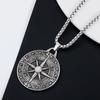 Новый ретро-подвеска-указатель компаса, летнее мужское длинное ожерелье в стиле хип-хоп, аксессуар