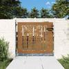 VidaXL Garden Gate 85x100 Cm Corten Steel Bamboo Design 153233
