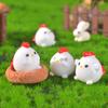 Cute Little Chicken Garden Landscape Gardening Decorations Car Center Console Resin Parts and Small Ornaments
